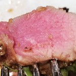 タンドールバル カマルプール - ラム肉のクミン焼きのアップ