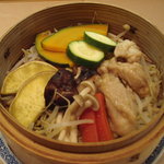 KazeEda - たっぷり野菜と鶏、もも肉のせいろ蒸ししそ生姜風味