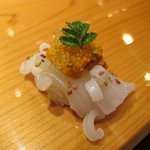 天寿し - 烏賊に雲丹、飛子