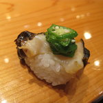 天寿し - さざえにオクラ