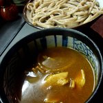 角萬 - メニューにないけどお願いした太麺カレーつけ