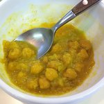 アジャンタ - ひよこ豆のカレー（食べかけ）