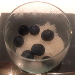 リストランテ ドゥエ フィオーリ - モスカートダスティのグラニテ 国産ブルーベリー