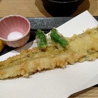 手打ちそば 大石 - 穴子の天婦羅