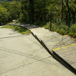 アウストロ - 駐車場からお店までの長いアプローチ