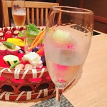 Manatei Hakone - 【夫】 生ビール
                        【ワタシ】 スパークリングワイン