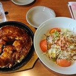 そらいえ - 海鮮ミックス玉（関西）+和風サラダ：1,050円+450円