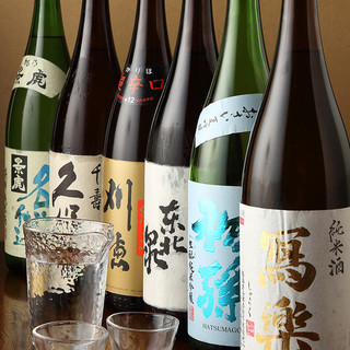 日本酒をメインに種類豊富なドリンク。居酒屋利用も大歓迎◎