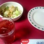 Guracche Gadenzu - サラダ、ドリンク、取り皿