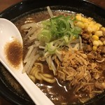 らーめん 竹信 - 黒味噌ラーメン大盛