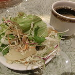 上海庭 - サラダ・コーヒー