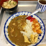 豊前屋 - カレーライス味噌汁付き¥650