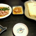 手打蕎麦 ふたば - だし巻き卵と鴨のロースト