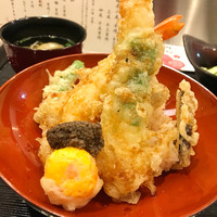 なにわ天ぷら 維心 - 天丼　海老二尾