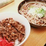 そば遼 - 牛丼そば・うどんセット　５００円