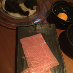 生粋 - 焼肉の一番のお気に入りはサブトンのすき焼き＋トリフュTKG     
      …って、また〝焼いて〟なーいΣ（ﾟдﾟlll）