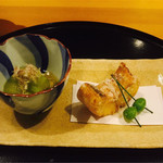 広尾 一会 - 長茄子とグジと青銀ナン（2017/08）