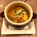 三輪亭 - 温前菜 野菜のみで作ったスープ