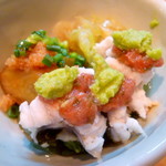 焼酎と手しごと料理の店　まさや - ◆お通し（鱧の湯引き）