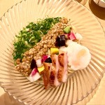 饗 くろ喜 - ＜2017年08月再訪＞冷やし煮干し納豆和えそば・1,000円