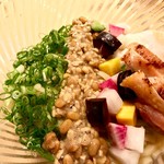 饗 くろ喜 - ＜2017年08月再訪＞冷やし煮干し納豆和えそば・1,000円