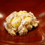 わらび野 - 天然の本しめじ、胡桃と銀杏の青唐味噌和え（2016/10）