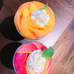 桃の農家カフェ ラペスカ - 上から❤︎