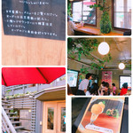 桃の農家カフェ ラペスカ - 台帳にお名前を書いてお待ちください(๑˃̵ᴗ˂̵)