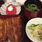 Kappou kabayaki yokohama yasohachi - レディース御膳・ぽんころ鰻丼、お吸い物、香の物、デザート