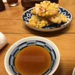 海老ととうもろこしの天ぷら