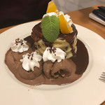 パンケーキcafe あいあん - チョコ三昧パンケーキ/1,080円