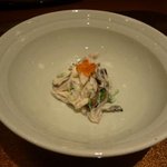 野菜割烹 あき吉 - 菜の花と茸の白和え