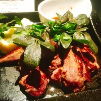 鉄板ダイニング 哲 - 牛ハラミ肉の鉄板焼き