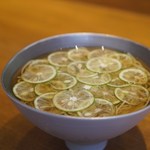 紬山荘 - かぼす蕎麦（1,150円）