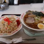 湖月 - ラーメンセット 正油  850円