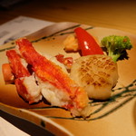 別邸 山風木 - タラバガニとホタテの海鮮焼き