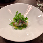 キャスパー - 前菜：アジのマリネとナス　ハーブソース（1,000円）