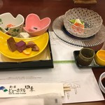 中央アルプス眺望の宿 ホテル季の川 - 夕食　セッティング