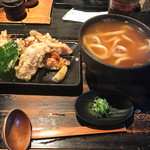 山元麺蔵 - 鶏ささみ天うどん990円