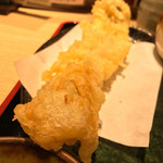 味奈登庵 - 本日のポンイツ。
      まぁ、ゴリッパ！  
      と言いたくなる穴子天ぷら♡