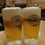 鳳琴樓 - キリン一番搾り生ビール（中）