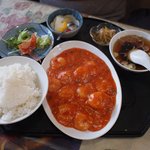 福聚来 - エビチリランチ（750円）