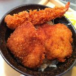 新潟カツ丼 タレカツ - カツと海老の合盛り丼