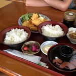 わかまつや - 【魚フライランチ(780円)】別アングルから