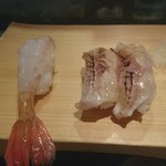 寿司源 - 「ぼたん海老」400円、「のどぐろ」265円×2