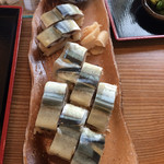 手打そば　稜庵 - 土日祝かつ、秋限定のさんま寿司￥１，０００