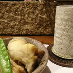 だいどこ やぶれ傘 - 冷酒と里芋のくき