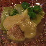 茄子、いたどり、無花果の冷菜
