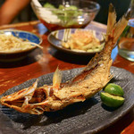 72464219 - グルクンの唐揚げ (ゆうなんぎいA定食2,100円 の中のメニュー)