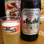 鶴橋風月 - 中瓶ビール 594円 2017年9月